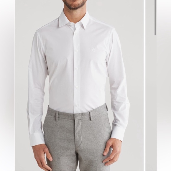 Cavalli Class Mens White Slim Fit Dress Shirt 18 NEW NWT - Picture 2 of 7